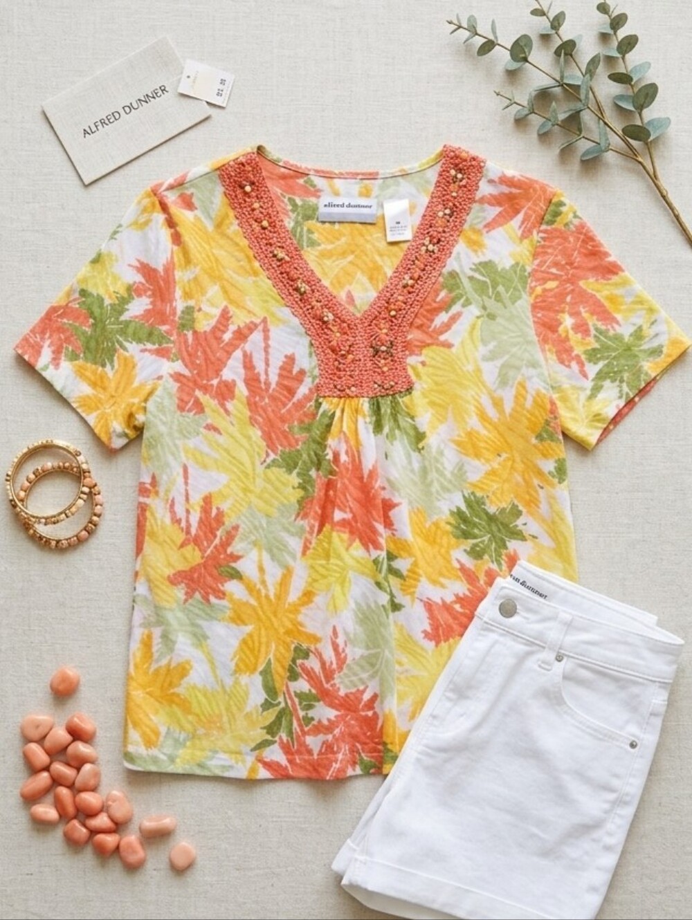 Alfred Dunner Palm Blouse